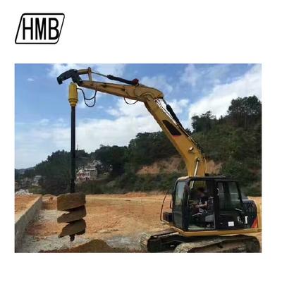 Small excavator mounted tree planting earth auger drill with tungsten drilling bit