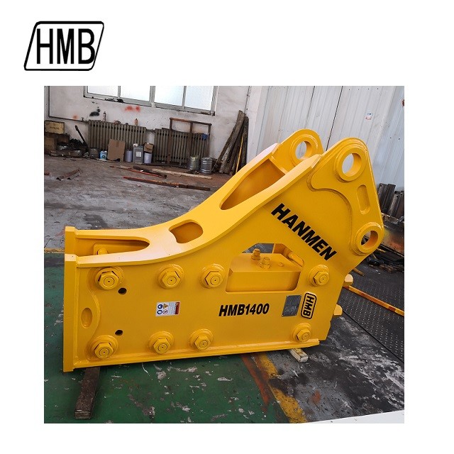 The power of HMB 1400 side type hydraulic breaker