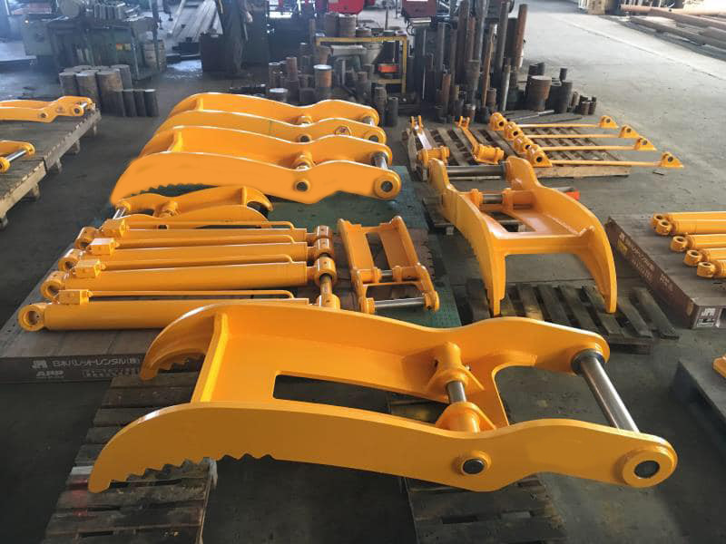excavator hydraulic thumb bucket grapple