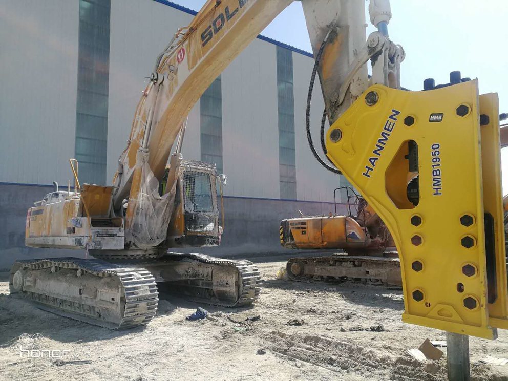 HMB1650 side type hydraulic breaker hammer working video